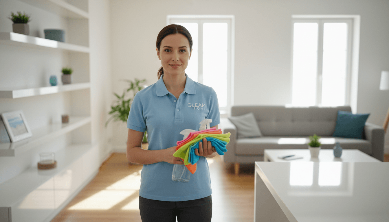 Professional cleaner ready to service your home