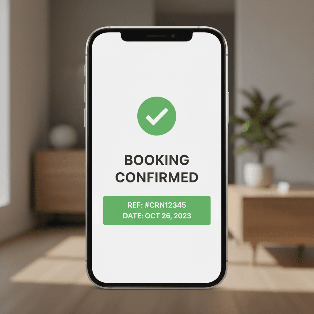 Instant email confirmation notification